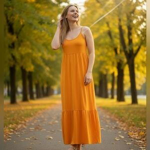 Asos Orange Peplum Hem Maxi Dress 4 Dopamine Dressing Bright Summer